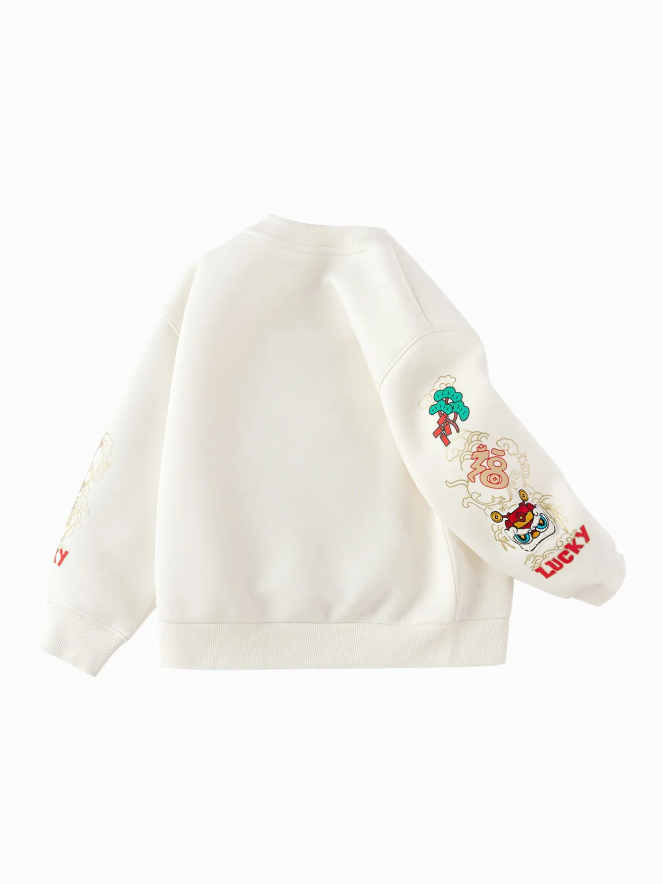 Balabala children's clothing boys' sweatshirt national style top 2025 spring and autumn new year's outfit trendy Off-white Store