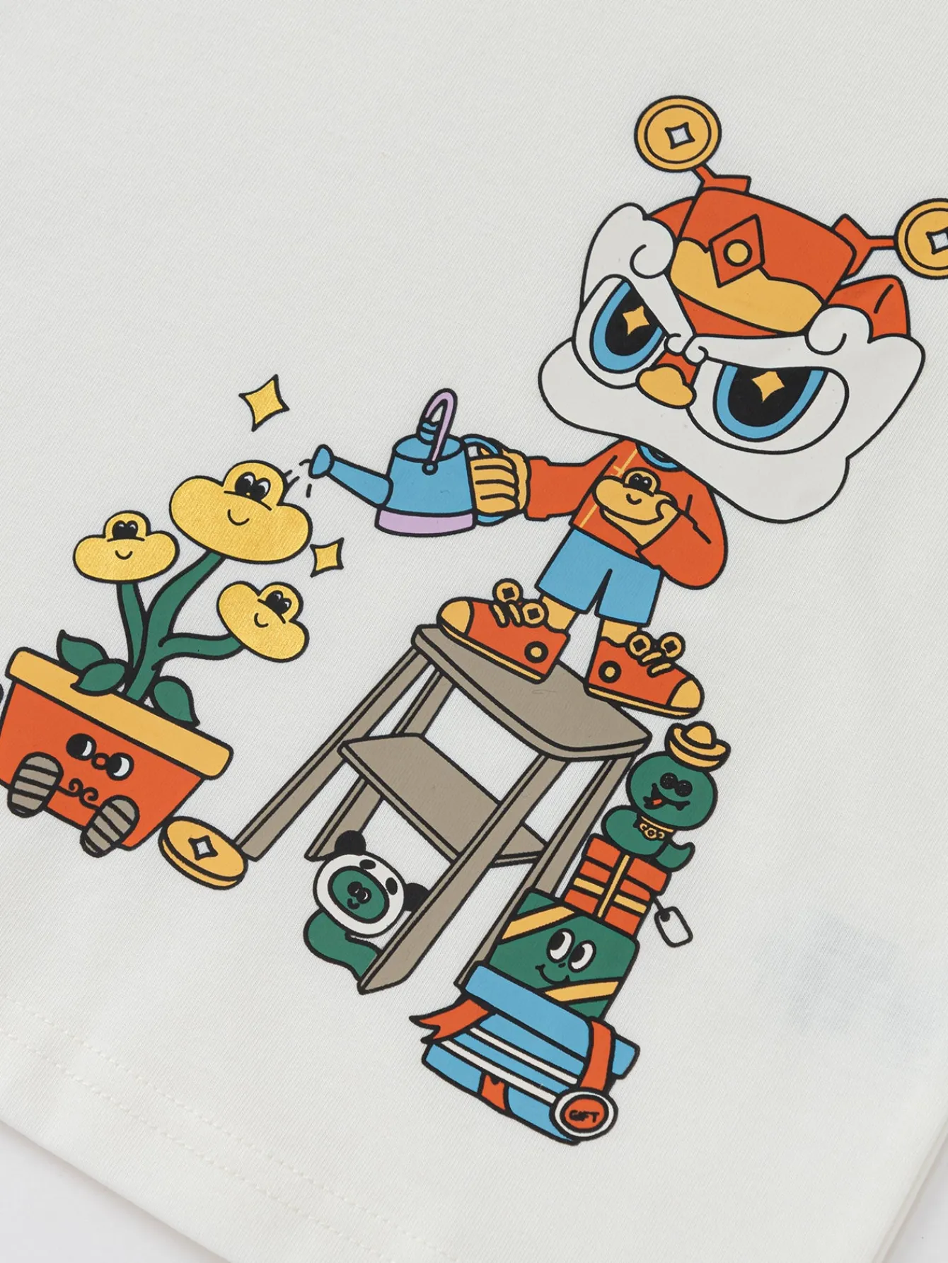 Balabala Children's Clothing Boys' T-Shirt Boys' Underwear 2025 Spring and Autumn New Style Shirt Cute Off-white Clearance