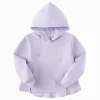 Balabala Children's Clothing Girls' Hooded Sweater 2025 Spring New A-line Top Violet Shop