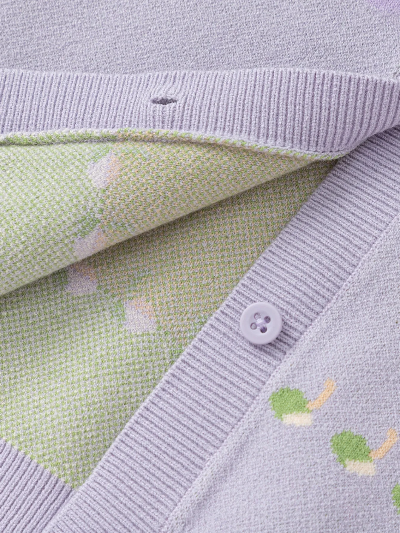 Balabala Children's Clothing Girls' Knitwear Jacquard Knit Cardigan 2025 Spring New Sweet Purple Hot