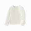 Balabala Children's Clothing Girls Long Sleeve T-Shirt 2025 Spring and Autumn New Style Versatile Off-white New