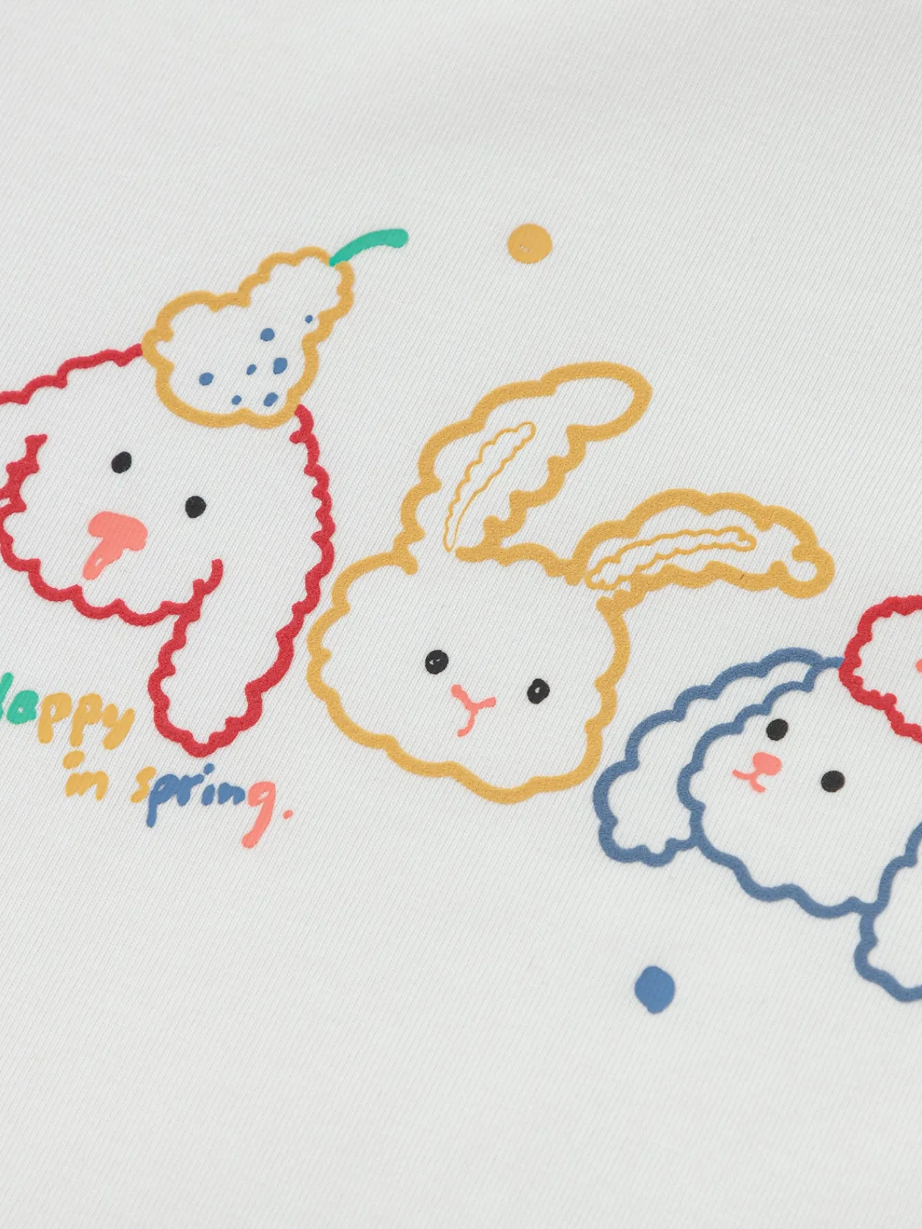 Balabala Children's Clothing Girls' Long Sleeve T-Shirt 2025 Spring New Style Underwear Top Sweet Raw White Cheap