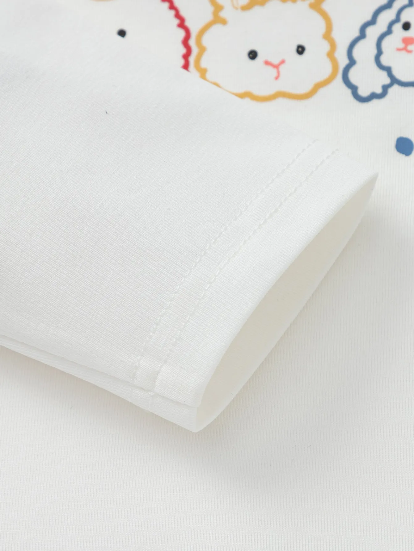 Balabala Children's Clothing Girls' Long Sleeve T-Shirt 2025 Spring New Style Underwear Top Sweet Raw White Cheap