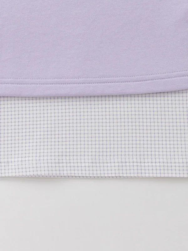 Balabala Children's Clothing Girls' Sweater Two-piece Top 2025 Spring New Casual Wear Violet Outlet