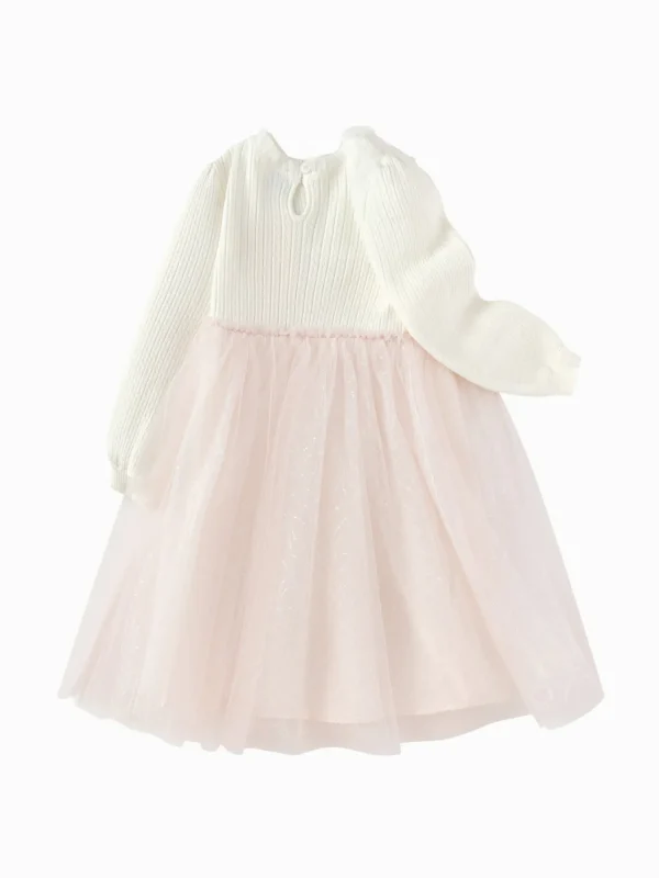 Balabala Children's Dress New Chinese Style Tulle Skirt Toddler Girls 2025 Spring New Arrival Dress Red Fashion