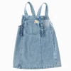 Balabala Children's Dress Toddler Girls Denim Overalls Dress 2025 Spring New Arrival Dress Denim Light Blue Best