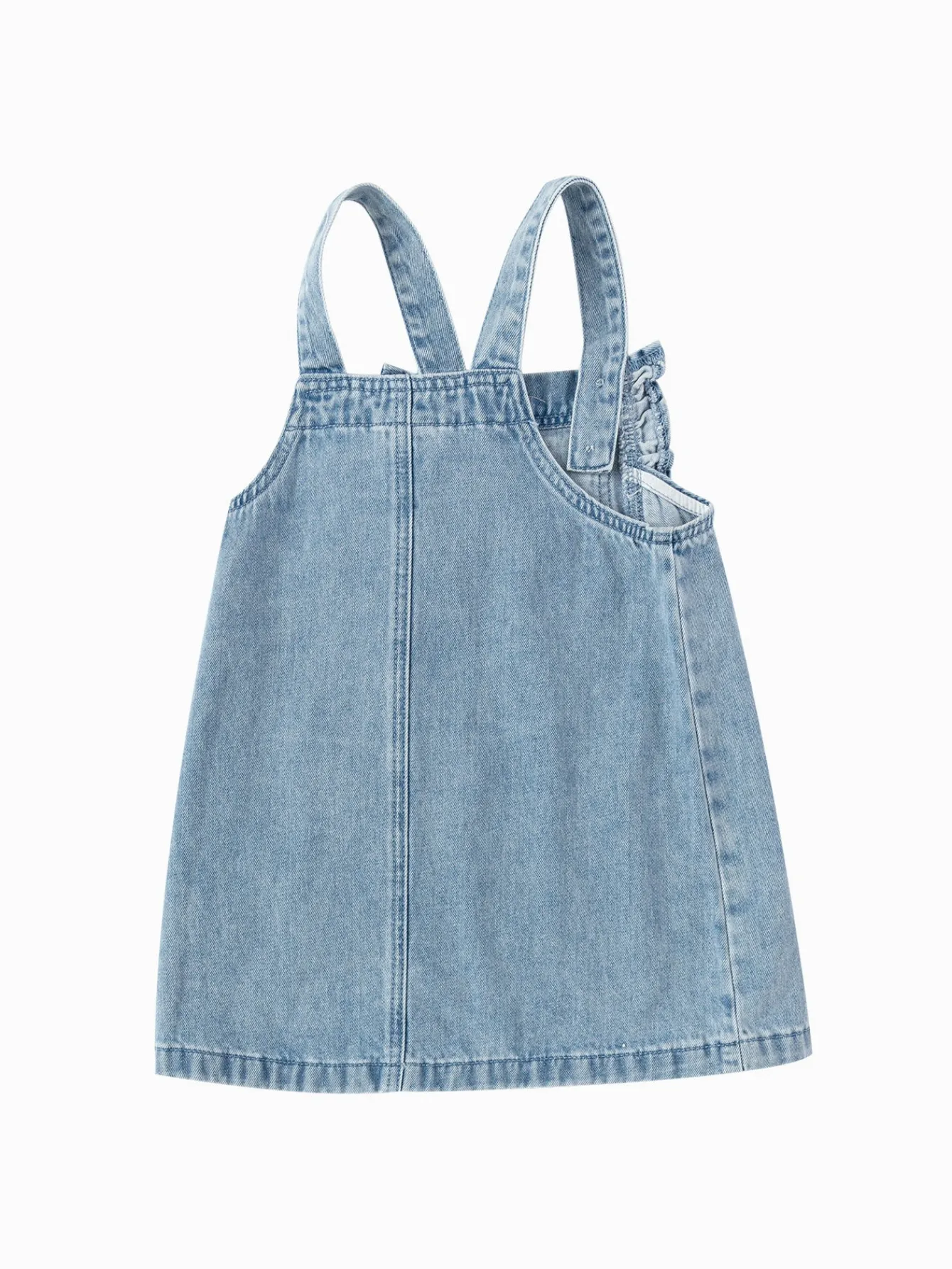 Balabala Children's Dress Toddler Girls Denim Overalls Dress 2025 Spring New Arrival Dress Denim Light Blue Best