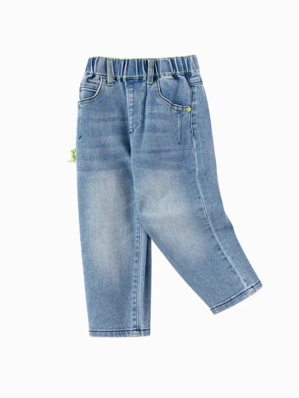 Balabala Children's Jeans Boys' Carrot Pants 2025 Spring New Long Pants Denim Medium Blue Online
