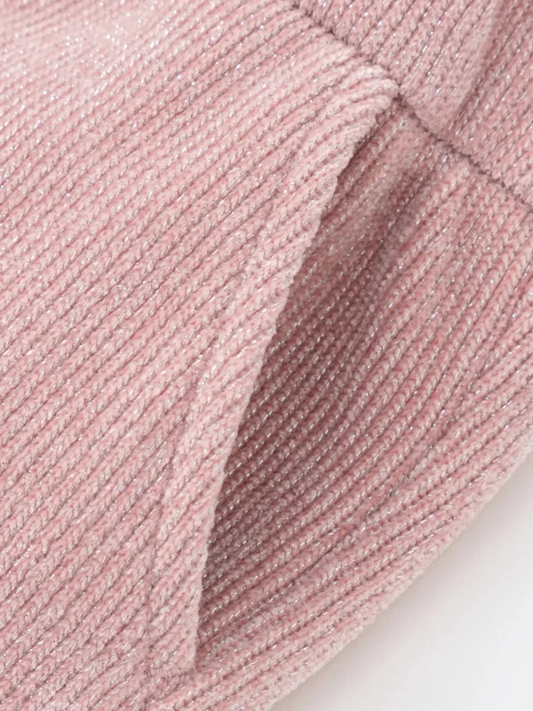 Balabala Children's Pants Girls Flared Pants 2025 Spring and Autumn New Style Knit Pants Pink Best