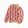 Balabala children's sweater Toddler Boys knitted sweater 2025 spring and autumn new style New Year outfit White Red Best Sale