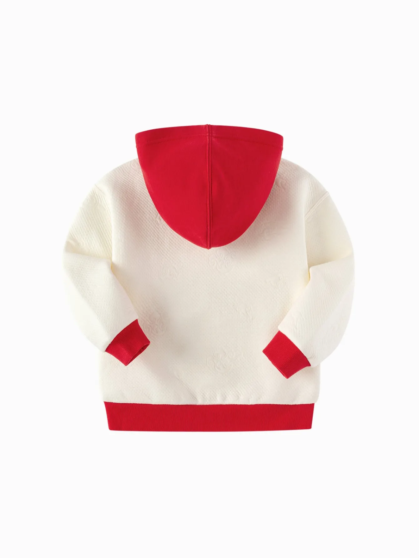 Balabala children's sweatshirt hooded top Toddler Boys clothing 2025 spring and autumn new year's outfit Red White Clearance