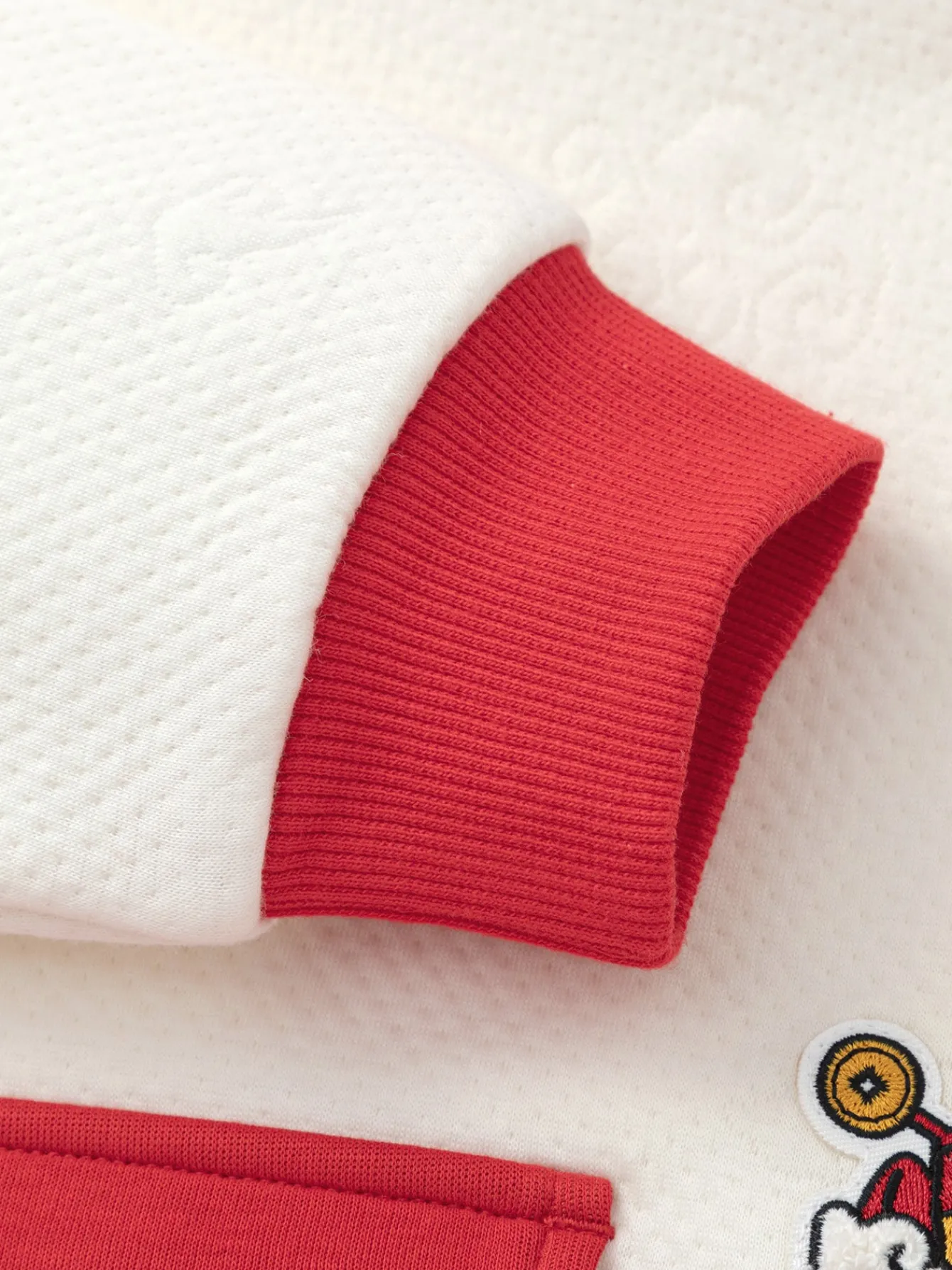 Balabala children's sweatshirt hooded top Toddler Boys clothing 2025 spring and autumn new year's outfit Red White Clearance