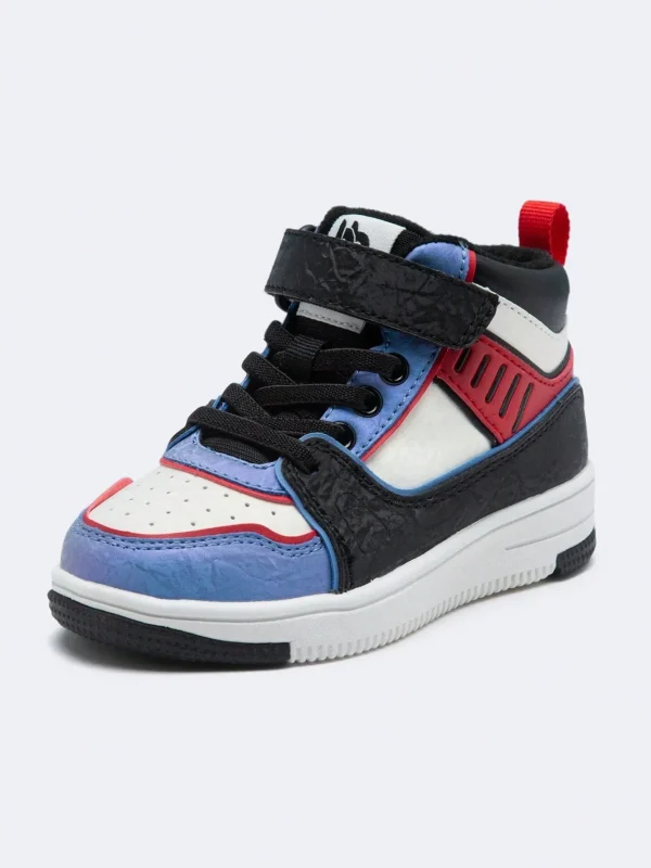 Balabala Children's Winter Comfortable And Warm Fleece Lined Casual Non-Slip Sneakers White Blue Online