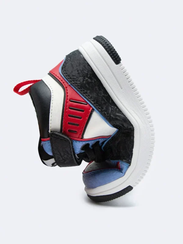 Balabala Children's Winter Comfortable And Warm Fleece Lined Casual Non-Slip Sneakers White Blue Online