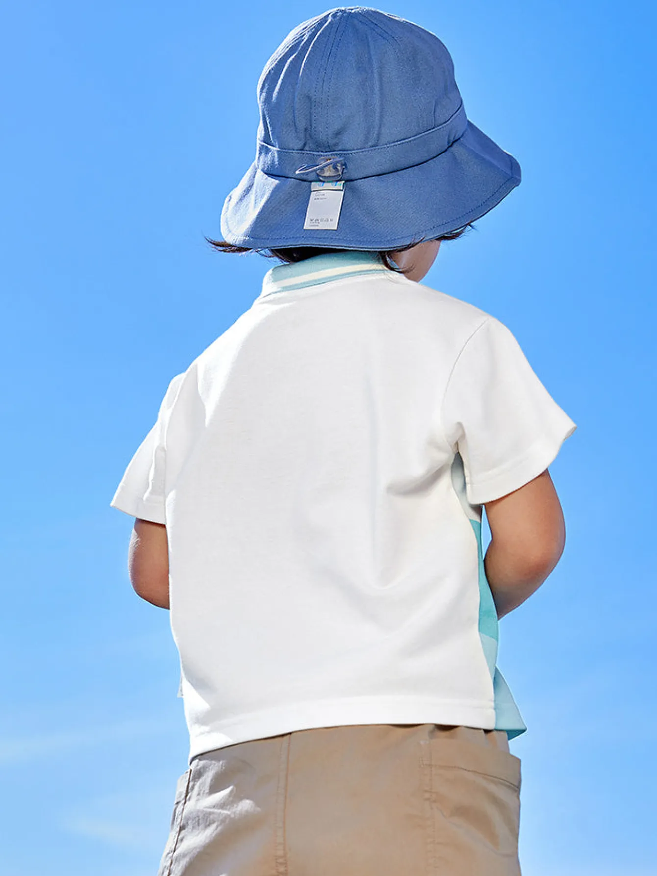 Balabala contrast color comfortable short-sleeved T-shirt 2-8 years Clearance