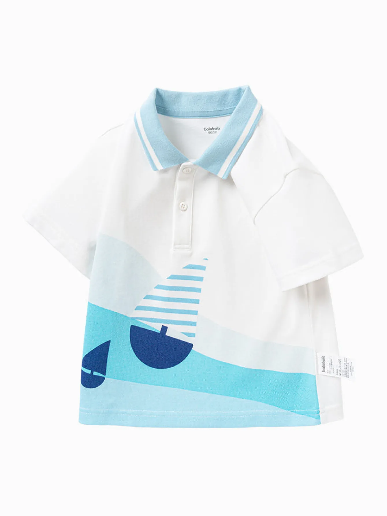 Balabala contrast color comfortable short-sleeved T-shirt 2-8 years Clearance