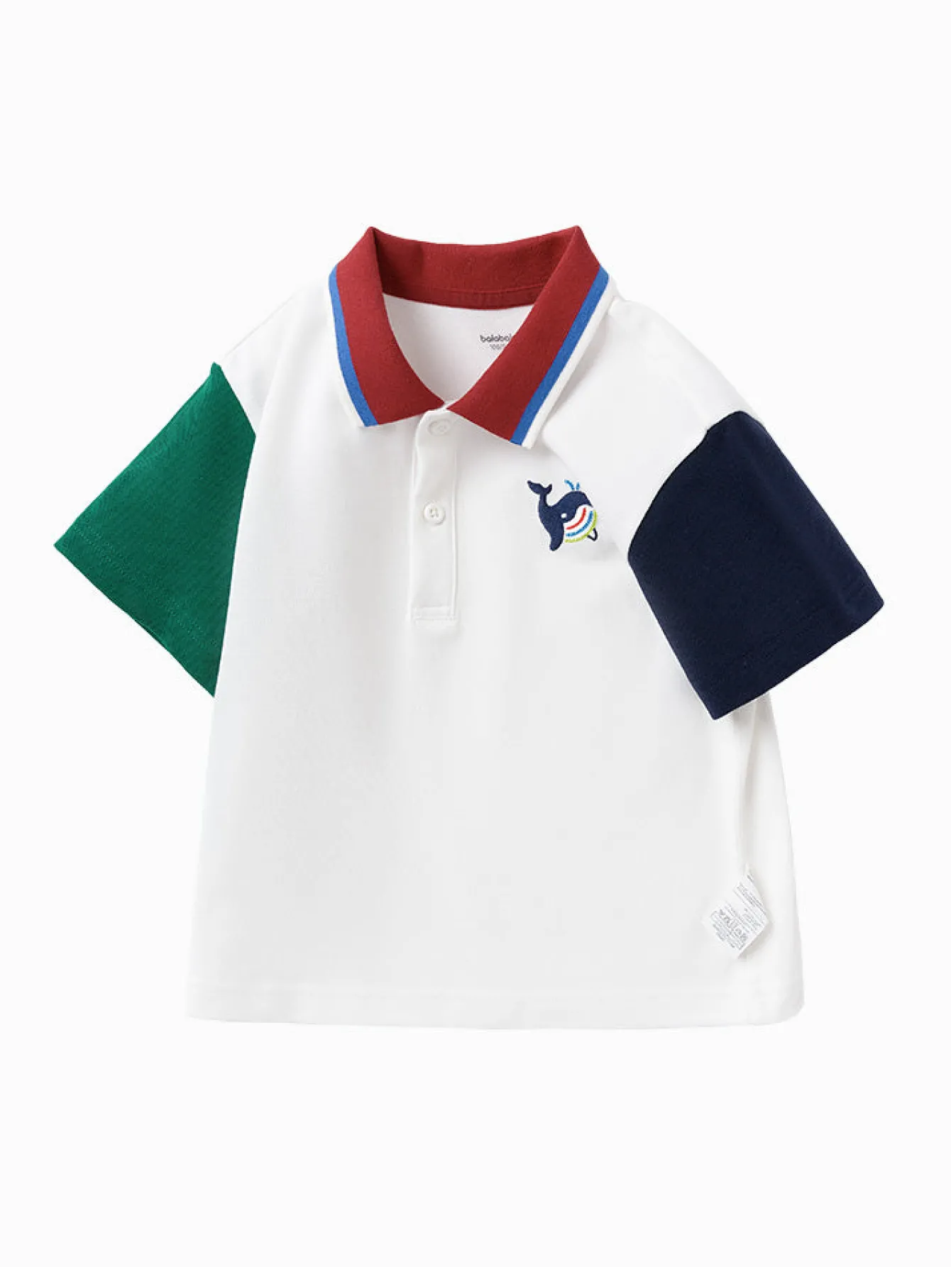 Balabala contrast color comfortable short-sleeved T-shirt 2-8 years Clearance