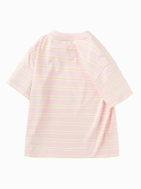 Balabala cotton short-sleeved striped parent-child T-shirt 7-14 years Online