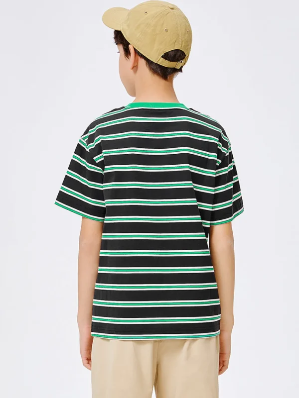 Balabala cotton short-sleeved striped parent-child T-shirt 7-14 years Online