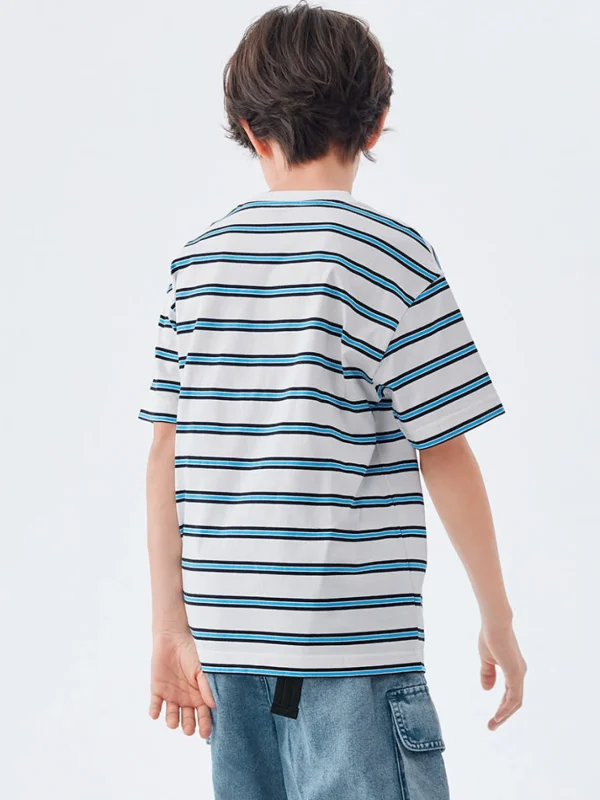 Balabala cotton short-sleeved striped parent-child T-shirt 7-14 years Online