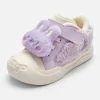 Balabala Girl Baby and Toddler Velcro Antibacterial Bear Sneakers Purple Hue Best