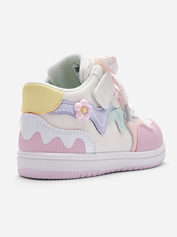 Balabala Girl Baby Sneakers White Flower Hue Cheap