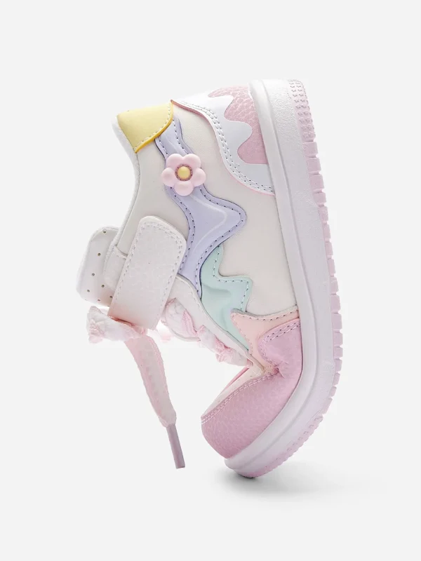 Balabala Girl Baby Sneakers White Flower Hue Cheap