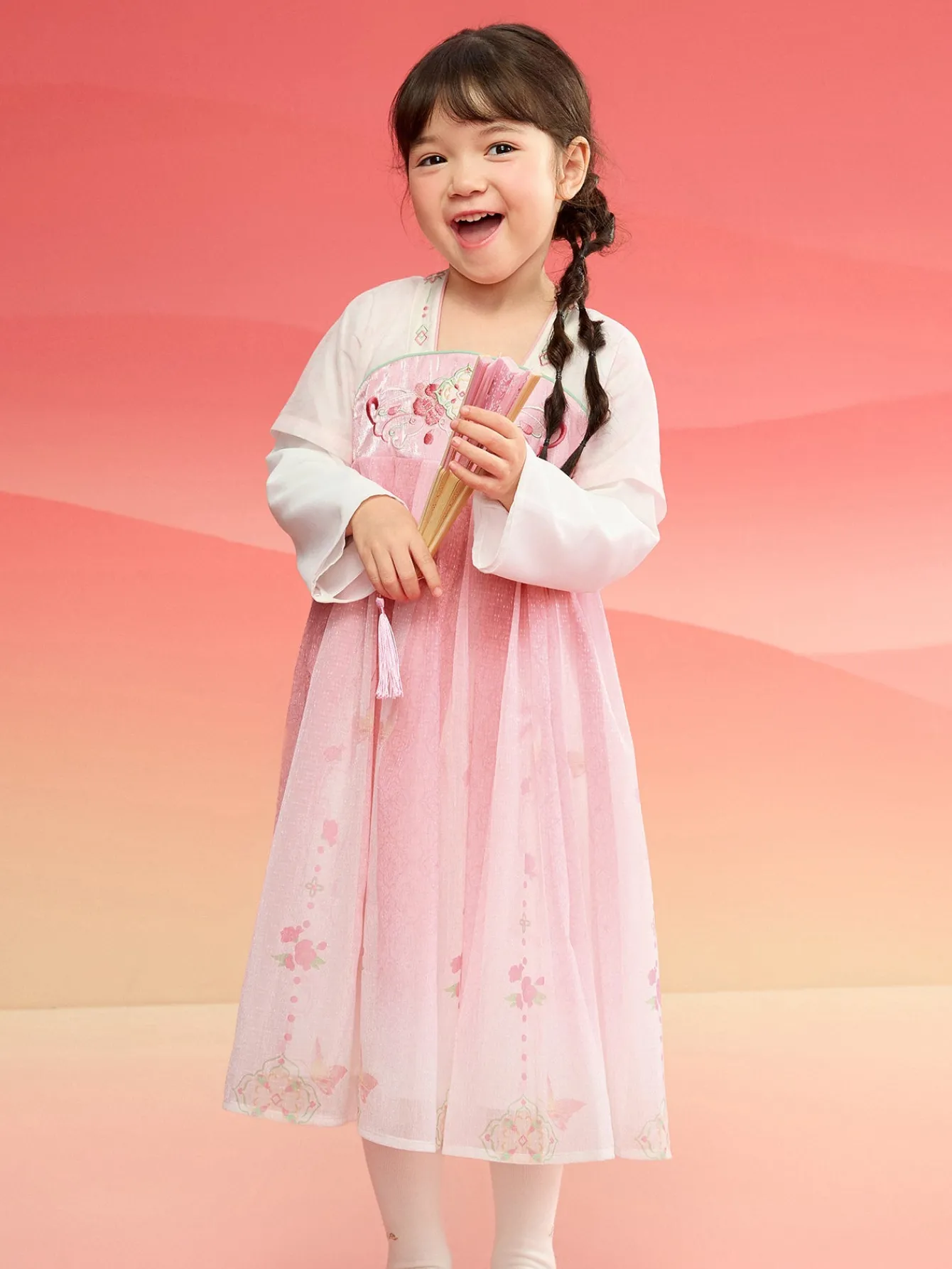 Balabala Girl Hanfu Dress Kids Ru Skirt 2025 Winter New Red New Year's Outfit Chinese Style Dress Online