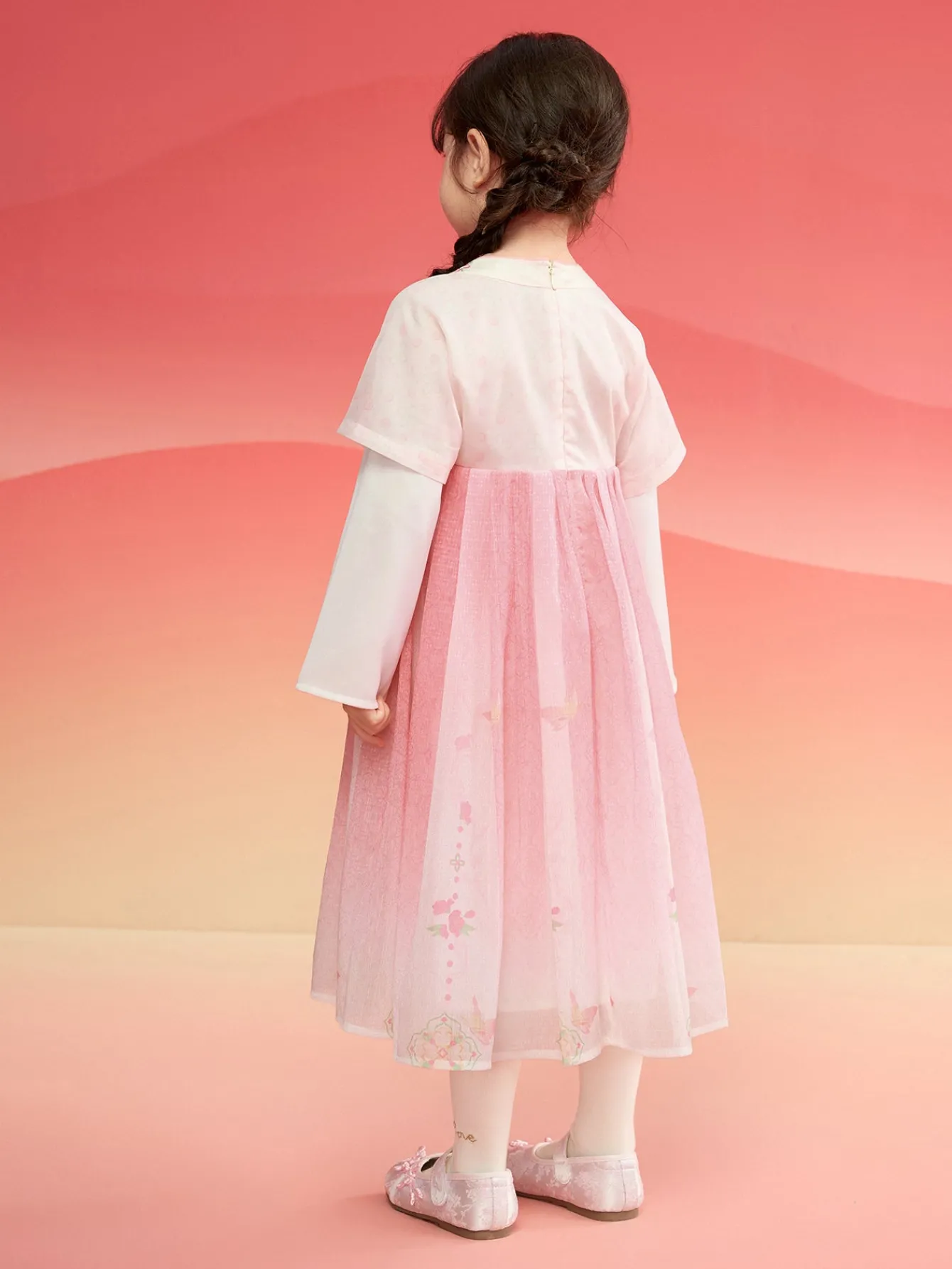 Balabala Girl Hanfu Dress Kids Ru Skirt 2025 Winter New Red New Year's Outfit Chinese Style Dress Online