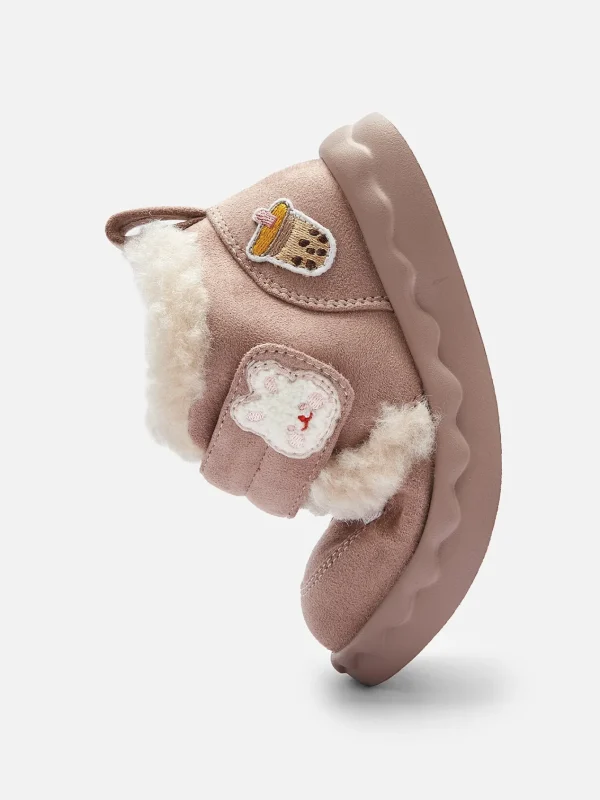 Balabala Girl Toddler Velcro Plush Snow Boots Store