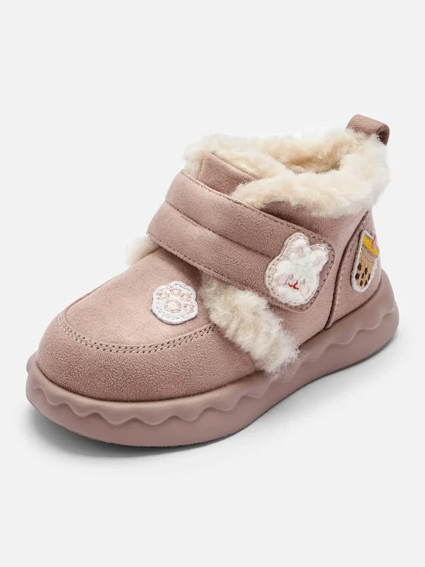 Balabala Girl Toddler Velcro Plush Snow Boots Store