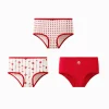 Balabala Girl Underwear Boxer Birefs Cotton Animal Year Red Shorts The Year of Snake New Year Suit White Red Clearance