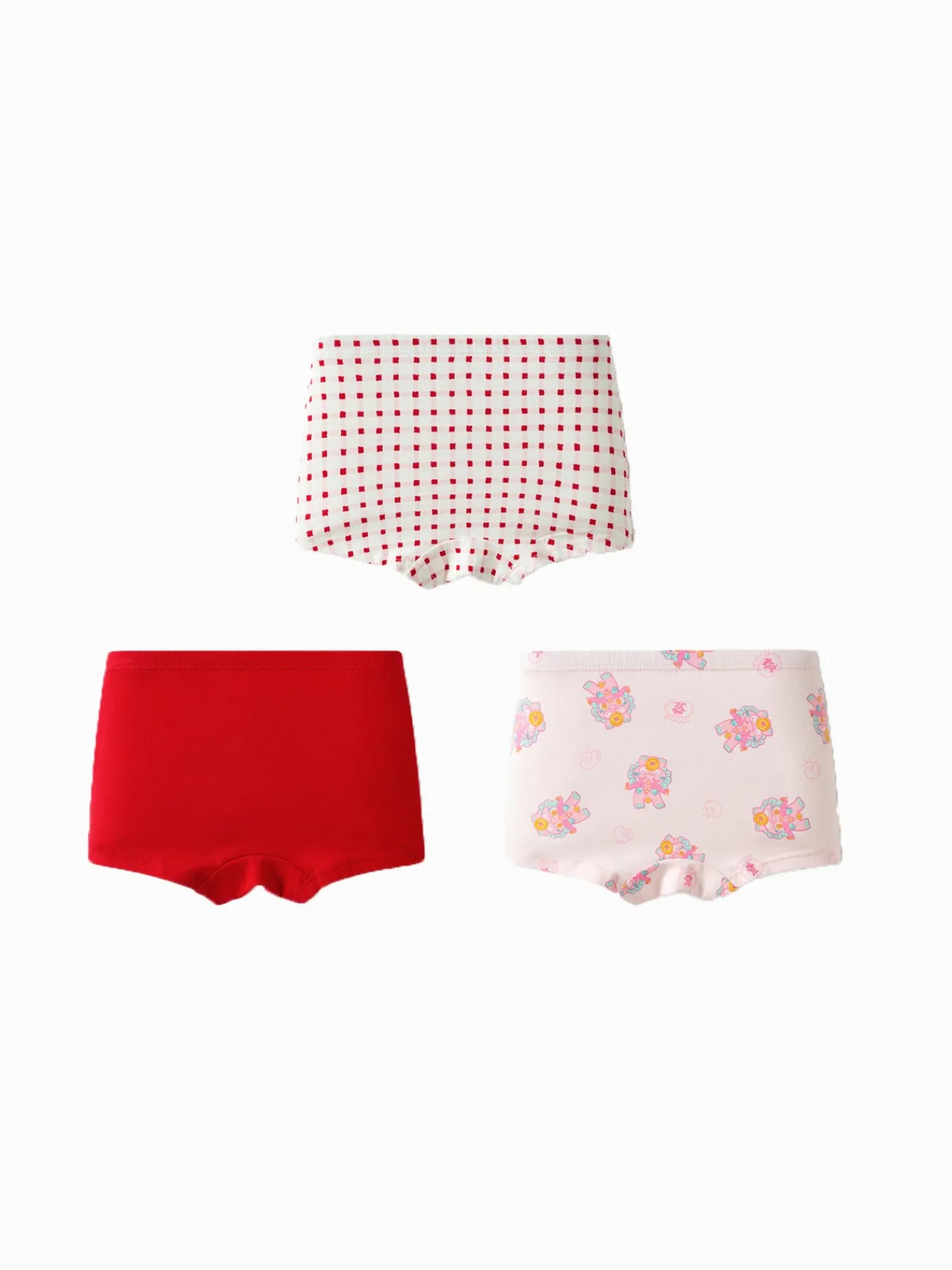 Balabala Girl Underwear Boxer Birefs Cotton Animal Year Red Shorts The Year of Snake New Year Suit White Red Clearance