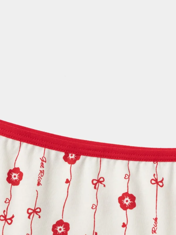 Balabala Girl Underwear Boxer Birefs Cotton Animal Year Red Shorts The Year of Snake New Year Suit White Red Clearance