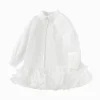 Balabala Girls' Dress Tulle Princess Dress 2025 Spring New Dress White Flash Sale