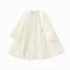 Balabala Girls' Dress Tulle Princess Dress 2025 Spring New Dress White Best