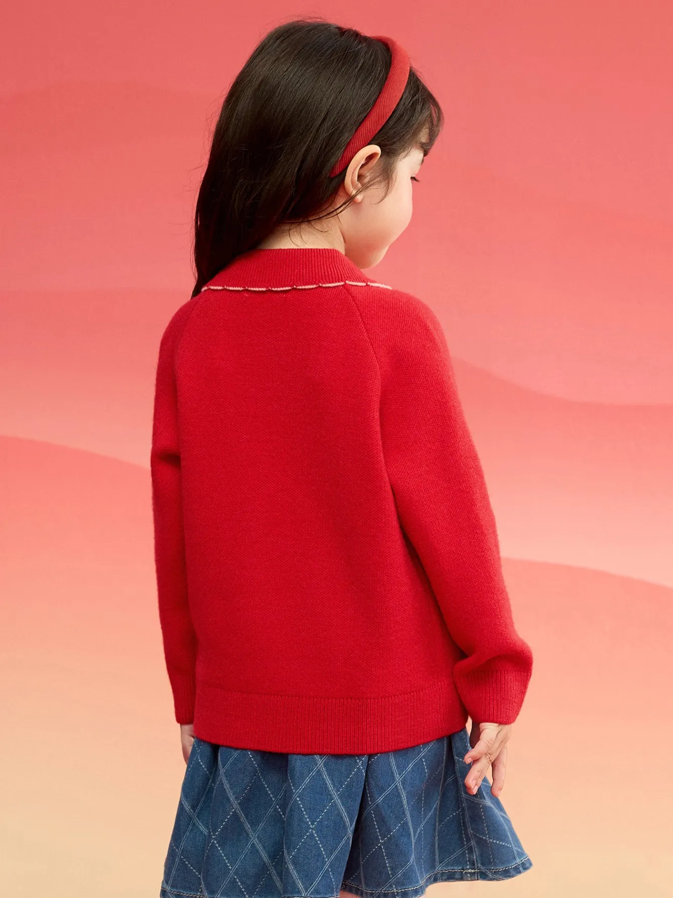 balabala_girls_sweater__new_winter_kids_knitwear_top_new_years_red_fashion_exquisite_trendy_1.webp Balabala Girls Sweater 2024 New Winter Kids Knitwear Top New Year's Red Fashion Exquisite Trendy Chinese Red Outlet