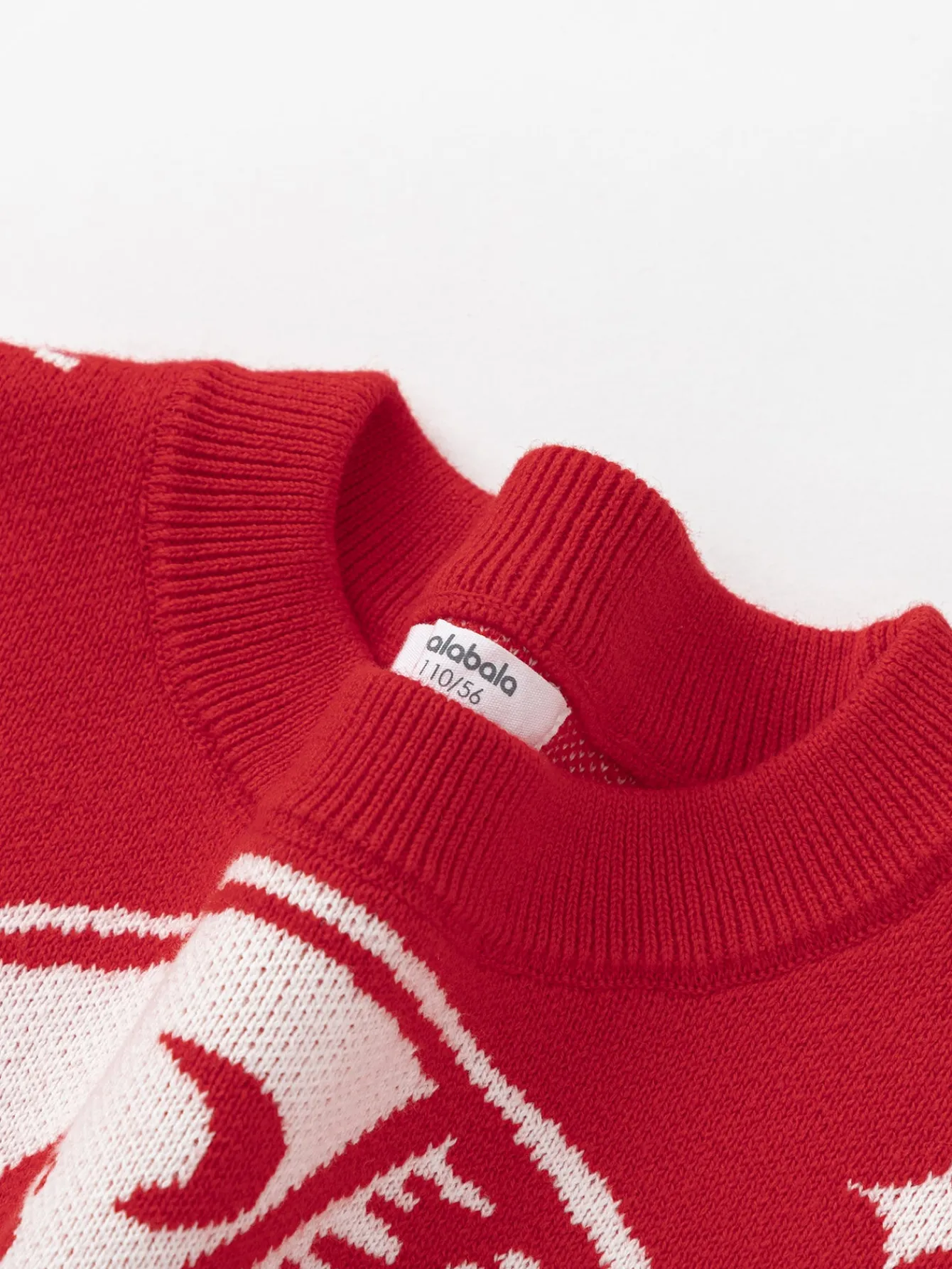 balabala_girls_sweater_children_jacquard_knitwear__winter_new_colorblock_knitwear_top_red_fashion_5.webp Balabala Girls Sweater Children Jacquard Knitwear 2024 Winter New Color-Block Knitwear Top Red Fashion Chinese Red Cheap