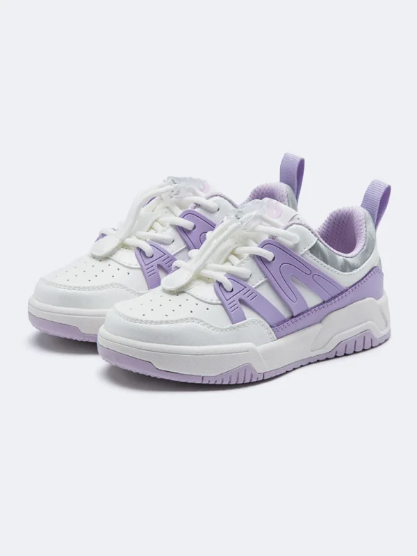 Balabala Kids Board Shoes White Purple Discount