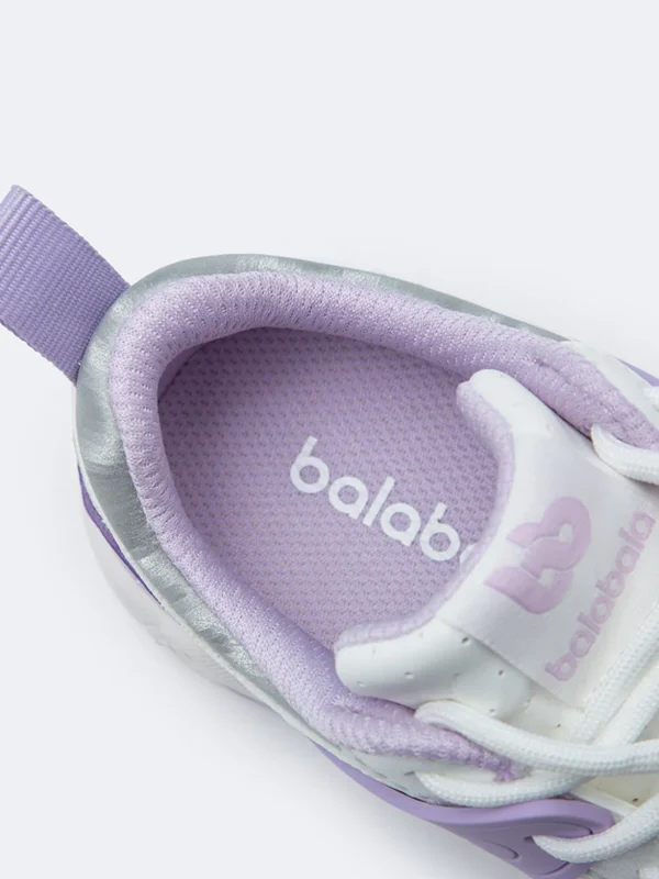 Balabala Kids Board Shoes White Purple Discount