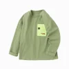 Balabala Kids Boy Antibacterial Quick-Drying Rounded V-Neck Long Sleeve T-Shirt 7-14 Years Online
