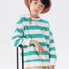 Balabala Kids Boy Big Striped Crew Neck Sweatshirt 7-14 Years Shop