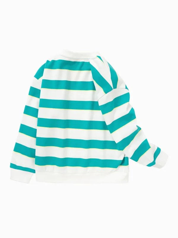 Balabala Kids Boy Big Striped Crew Neck Sweatshirt 7-14 Years Shop