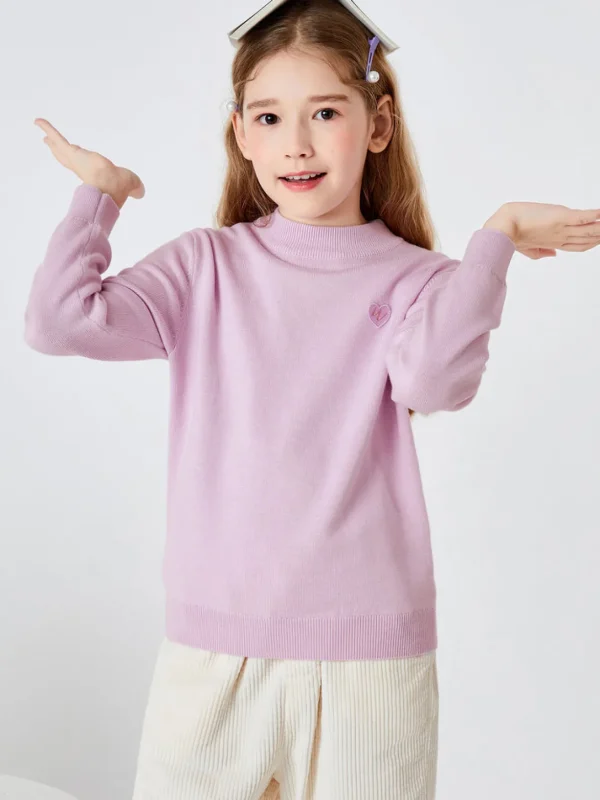 Balabala Kids Boy Long Sleeves Crew Neck Sweater Purplish Red Best