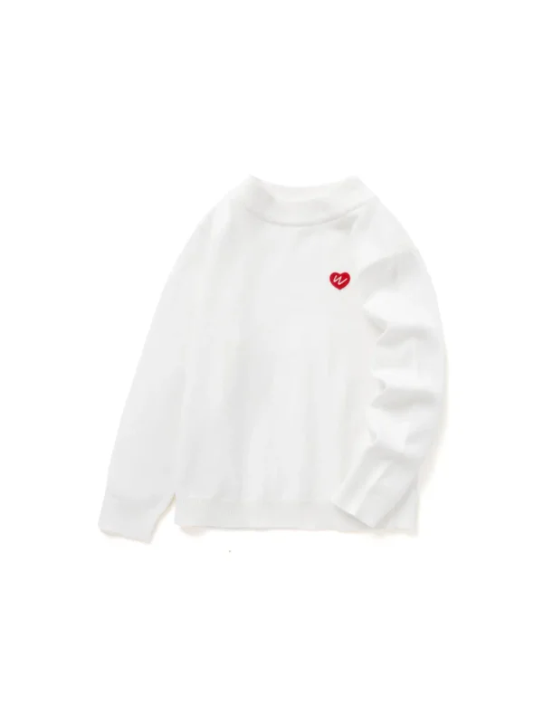 Balabala Kids Boy Long Sleeves Crew Neck Sweater Off-White Flash Sale