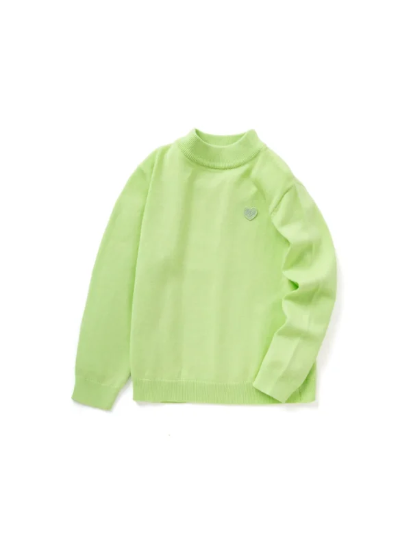 Balabala Kids Boy Long Sleeves Crew Neck Sweater Green Hue Fashion