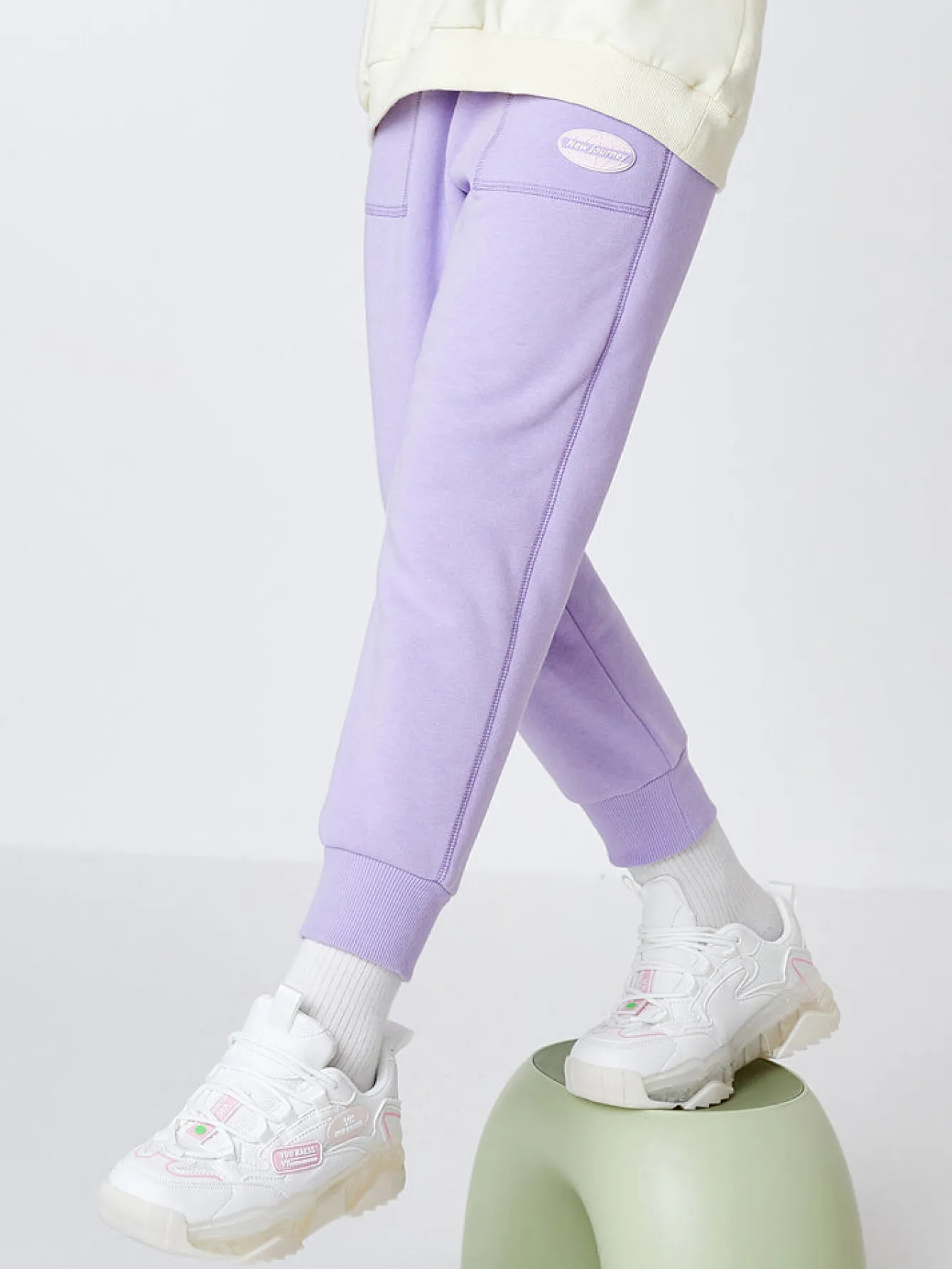 Balabala Kids Classic Colorful Windproof Jogging Trousers Violet Flash Sale