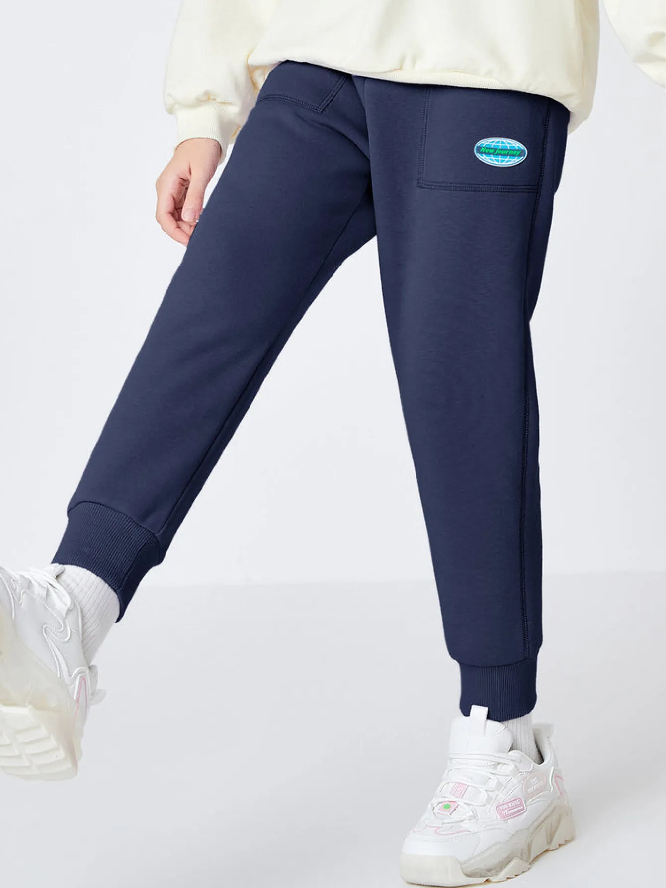 Balabala Kids Classic Colorful Windproof Jogging Trousers Dark Blue Cheap