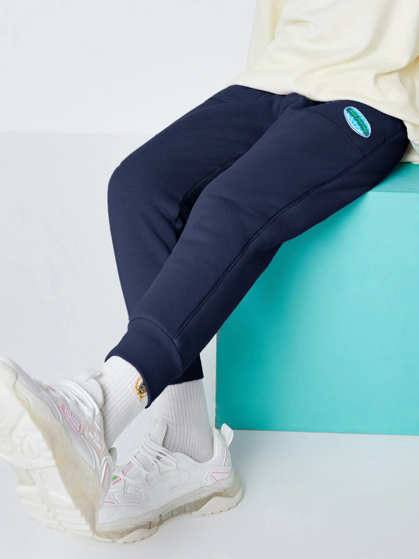 Balabala Kids Classic Colorful Windproof Jogging Trousers Dark Blue Cheap