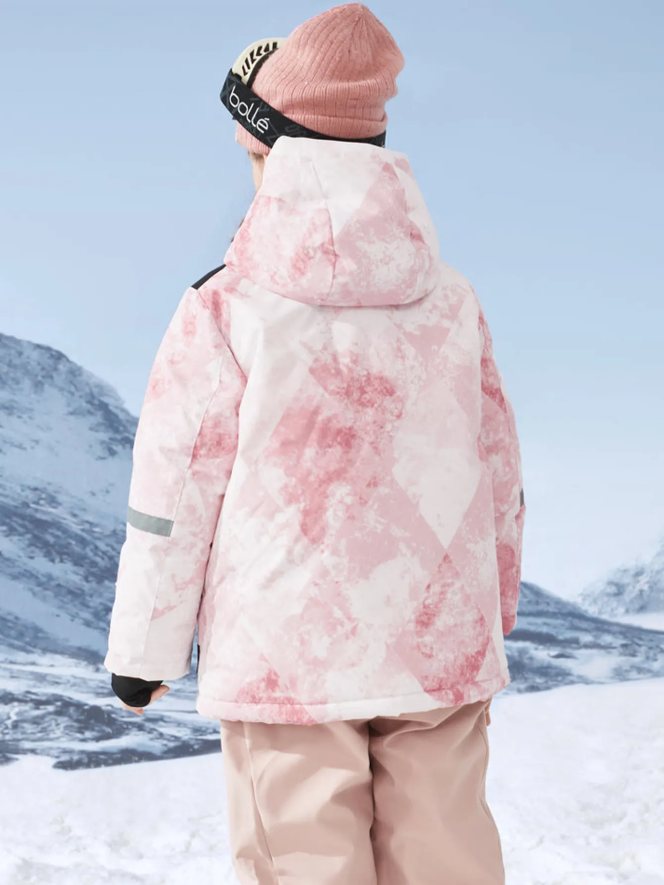 Balabala Kids Colorful Outdoor Hooded Down Jacket Red White Hue Best